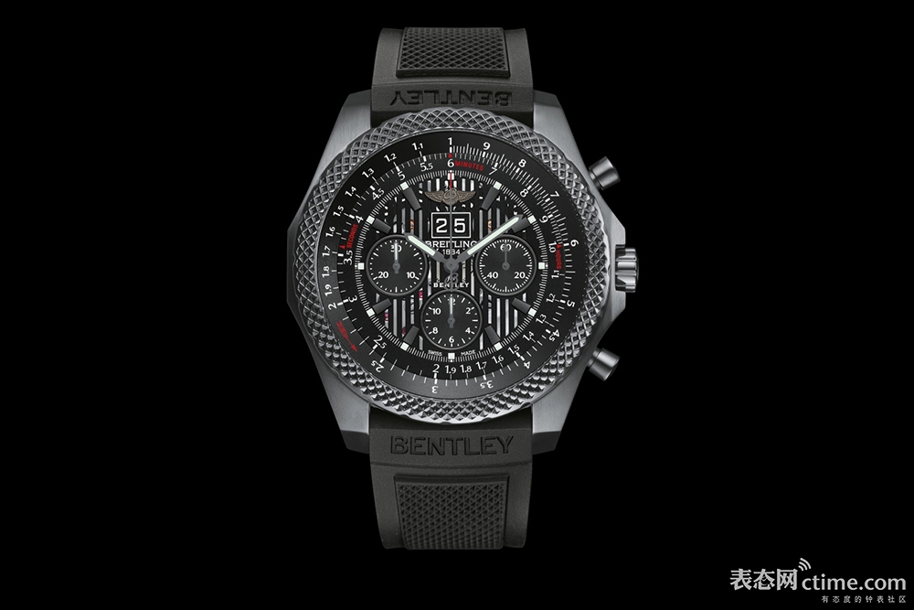 2014 Baselworld 百年灵宾利系列6.75计时腕表的午夜黑碳款