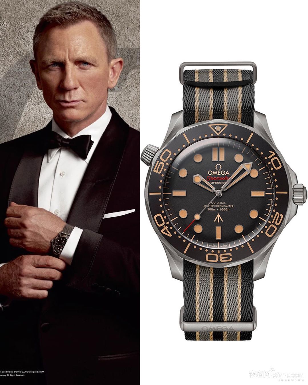这款欧米茄007限量腕表也将会在电影中由詹姆斯邦德在电影中佩戴