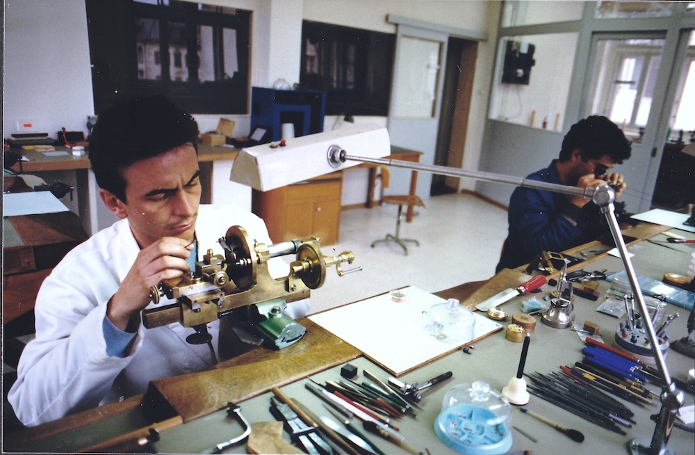 Dominique RENAUD et Giulio PAPI dans leur atelier en 1988.jpg
