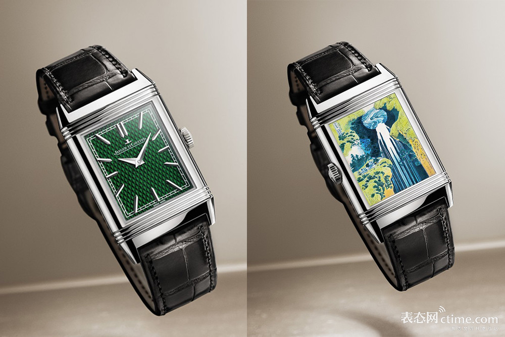 积家Reverso Tribute Enamel Hokusai‘Amida Falls’ 翻转系列珐琅腕表 -正面.jpg